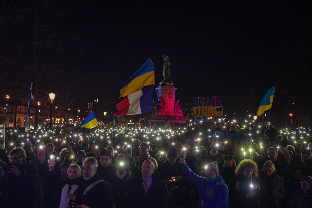 Grand rassemblement en soutien à la résistance ukrainienne