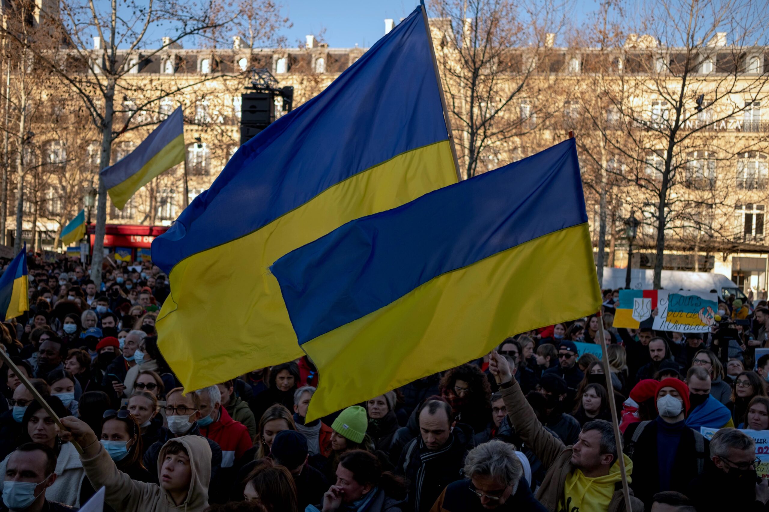Rassemblement en soutien à la résistance ukrainienne