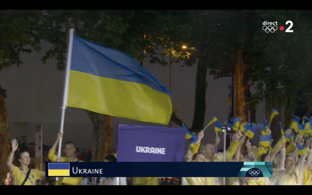 Stand with Ukraine Opening ceremony of the Paris 2024 Olympic Games