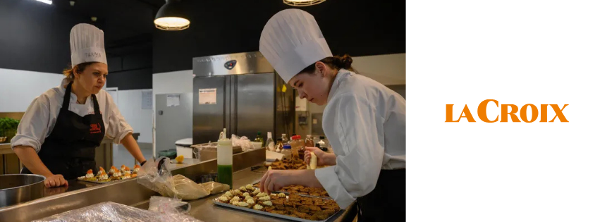 Faire la cuisine pas la guerre: des Ukrainiens en formation chez un chef étoilé