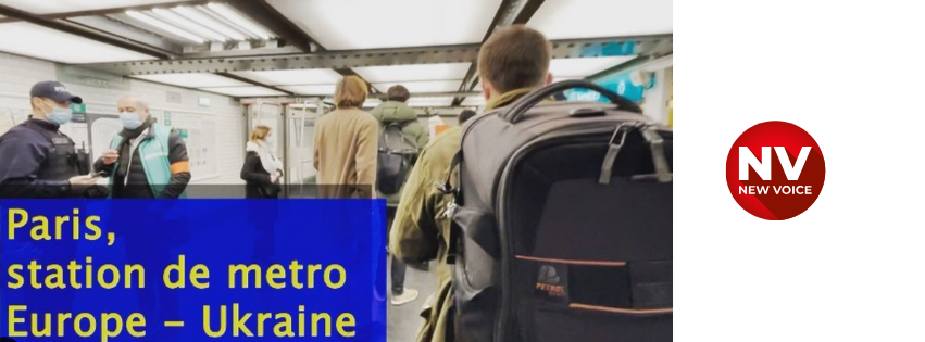 Le 1er mars, en signe de solidarité avec le peuple ukrainien, un collectif d’artistes a temporairement renommé une station de la ligne 3 du métro parisien.