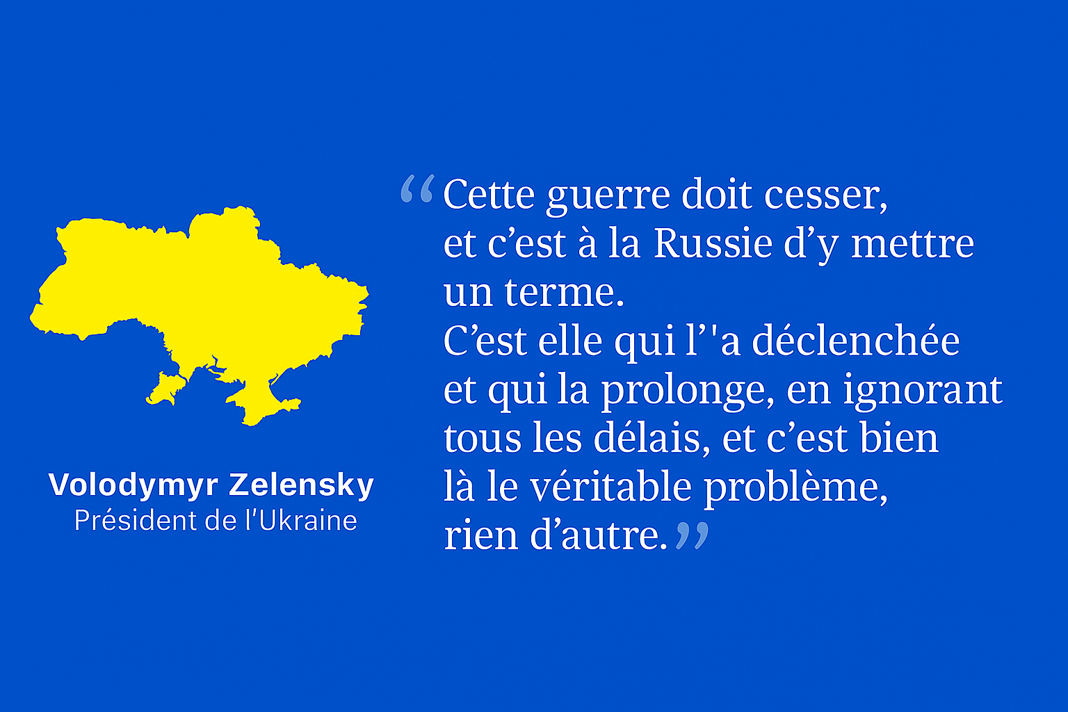 Without Ukraine, no peaceful issue can be resolved!