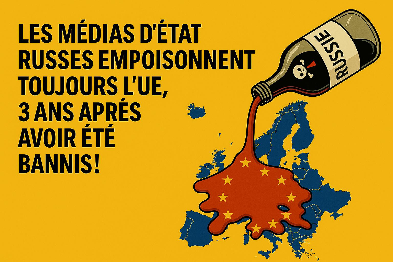 Honteux : 3 ans après l’interdiction, la propagande d’État russe reste accessible dans l’UE !
